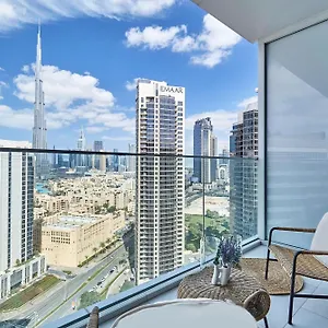 Luxury With Burj Khalifa View - Marquise Square Tower Appartamento